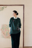 牧衣游原创 柞蚕丝混亚麻手工刺绣短外套绿色文艺复古禅意 离毓 商品缩略图5