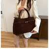 【GZ】无忧购复古绒面手提包棕色磨砂质感经典托特包10161（截单后3-5天发货) 商品缩略图1