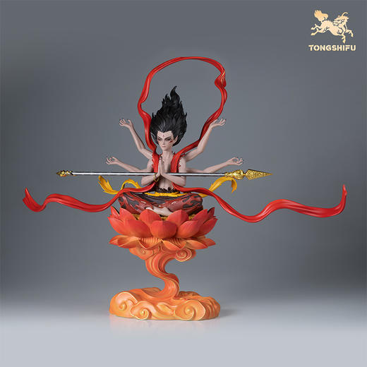 铜师傅《哪吒之魔童闹海》火莲六臂哪吒  潮玩铜摆件周边 商品图2