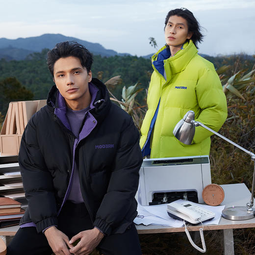 【新品上新】HX 冬季短款立领棉服情侣款宽松C112440004101/02 商品图0