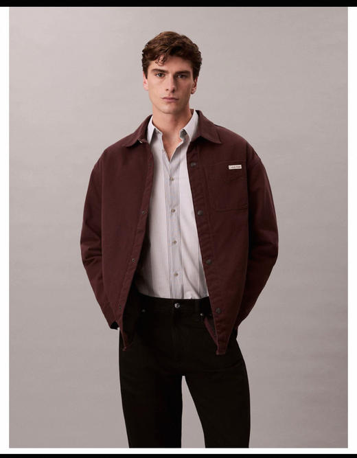 西K 25秋冬新款男士潮流复古美拉德夹棉牛仔衬衫外套 WT940 商品图0