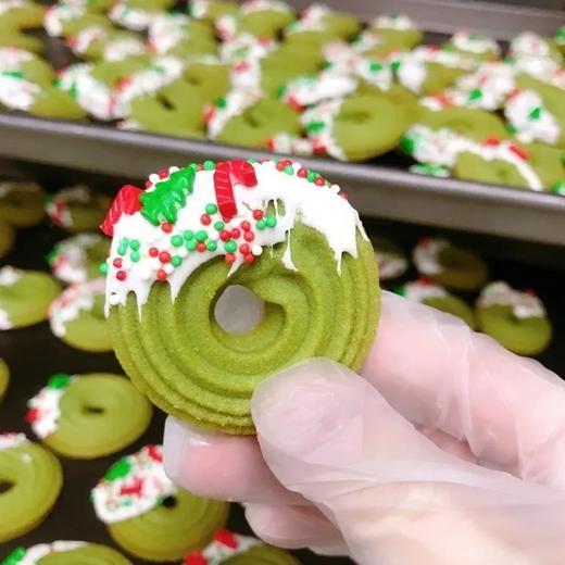 圣诞限定！好玩又好吃的小饼干！圣诞花环曲奇饼干 酥脆喷香110g/盒（10个） 商品图12