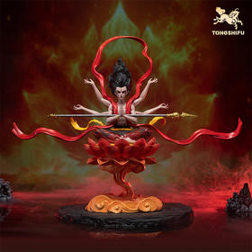 铜师傅《哪吒之魔童闹海》火莲六臂哪吒  潮玩铜摆件周边