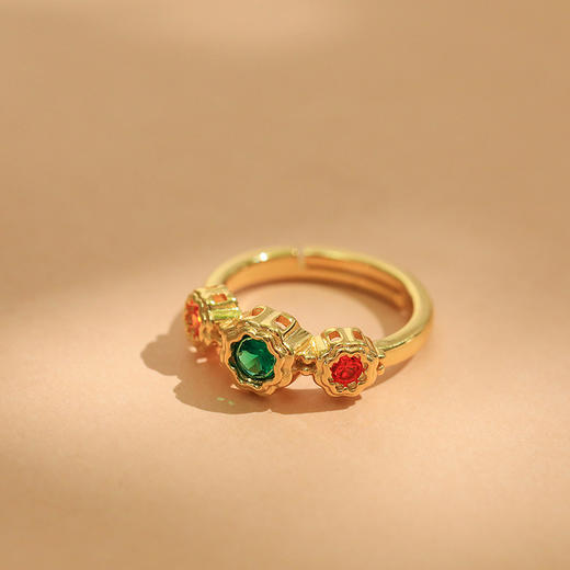 敦煌研究院【宝相花戒指】博物馆文创首饰生日礼物送女友 商品图0