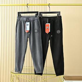 茄拿大鹅2025冬季男士抗菌抗静电双面加绒加厚运动保暖休闲卫裤！