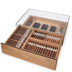 Davidoff/大卫杜夫现代建筑风 雪松木雪茄保湿盒醇化养茄保养限量