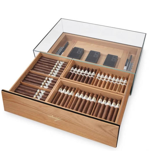 Davidoff/大卫杜夫现代建筑风 雪松木雪茄保湿盒醇化养茄保养限量 商品图0