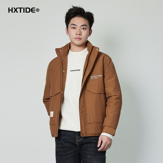 【新品上新】HX 冬季短款立领羽绒服三防面料S100444097101/02 商品图0