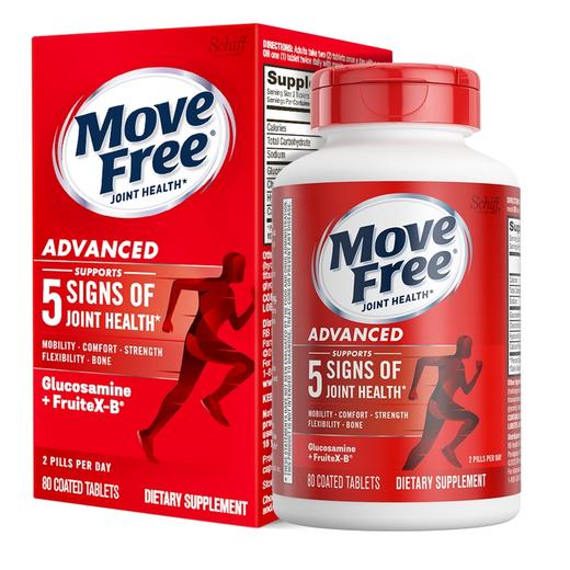 MoveFree 益节 氨糖维骨力红瓶80粒x3瓶 商品图5