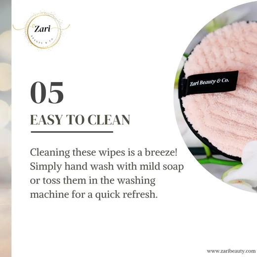 zari beauty&co. 超细纤维洗脸扑 卸妆工具 细腻柔软 一包两个 商品图5