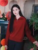 二店y 【JS3699138】圣诞新年战衣~小禾家 ，半拉链翻领加厚羊毛针织衫套头毛衣 商品缩略图9