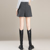 「自」全新升级【铂金会员137/天猫179/差价42】(14237)洛诗琳高腰毛呢直筒短裤2025秋冬气质百搭显瘦A字毛呢短裤 商品缩略图3