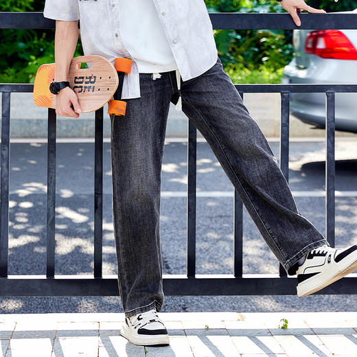 【新品上新】HX 夏季水洗直筒牛仔长裤宽松C201520067101 商品图2