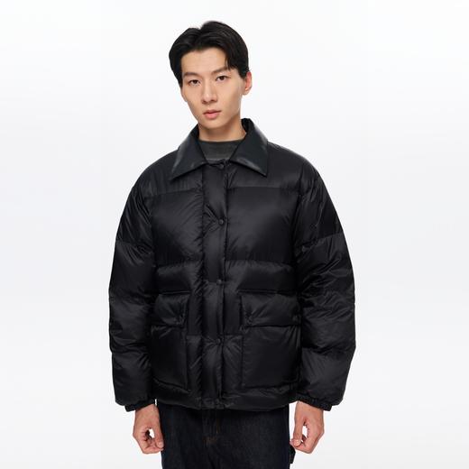 Oneup pu皮领宽松口袋羽绒（男女同款） 商品图1