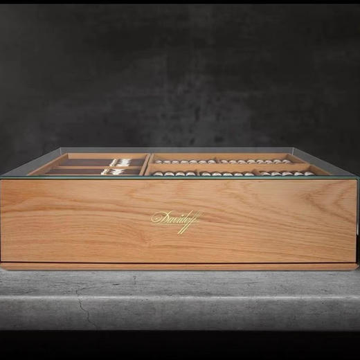 Davidoff/大卫杜夫现代建筑风 雪松木雪茄保湿盒醇化养茄保养限量 商品图1