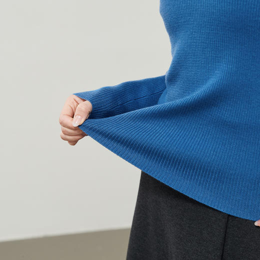 【鹅蛋领-羊毛衫】逸阳秋冬简约亲肤软糯套头针织打底衫7919V 商品图4