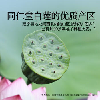 同仁堂品牌北京同仁堂莲子220g莲子心原材料搭茯苓山药芡实 商品图3