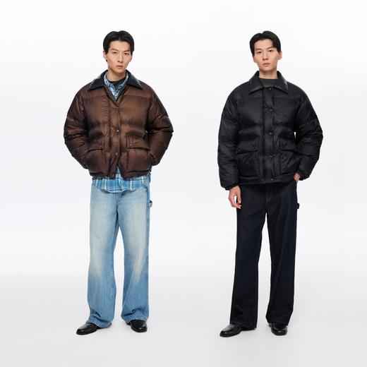 Oneup pu皮领宽松口袋羽绒（男女同款） 商品图4