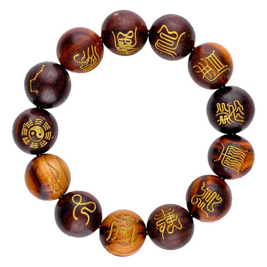 雷击木十字天经手串男士盘玩念珠天然桃木雕刻手链 商品图5