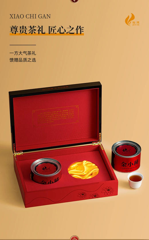 骏德茶业 武夷山红茶正山小种松烟香金小种100g 商品图1