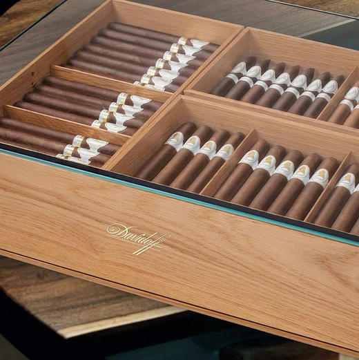 Davidoff/大卫杜夫现代建筑风 雪松木雪茄保湿盒醇化养茄保养限量 商品图2