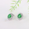 【绽放】满绿翡翠镶钻耳坠-EZ12410085 商品缩略图1