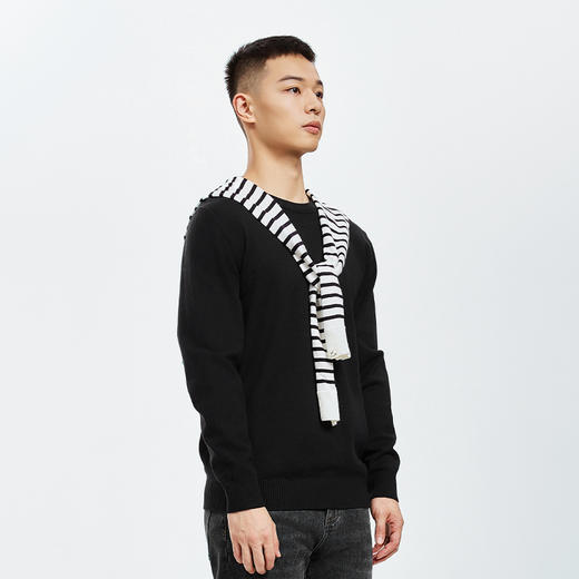 【新品上新】HX 冬季圆领毛衫保暖S107444196101/02 商品图5