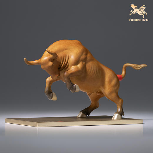 铜师傅《鸿运牛》客厅办公室铜牛开业摆件 家居装饰工艺品 商品图6