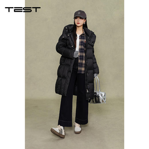 冬上新温柔通勤保暖气质长款连帽保暖羽绒服 2254025 商品图2