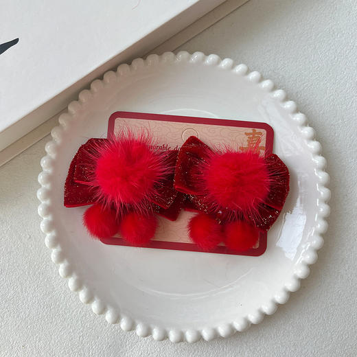 洒金织带结子对夹发夹-纪念日百货门店同款167745397 商品图4