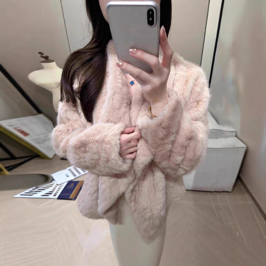 冬季时尚毛毛外套千金感软软温柔毛茸茸年轻款皮毛一体环保皮草女 商品图0