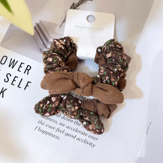 碎花兔耳结磨毛对装发绳-纪念日百货门店同款168099534 商品图1