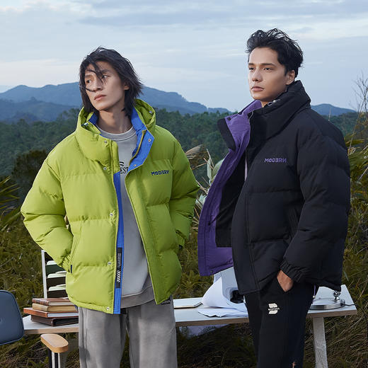 【新品上新】HX 冬季短款立领棉服情侣款宽松C112440004101/02 商品图1