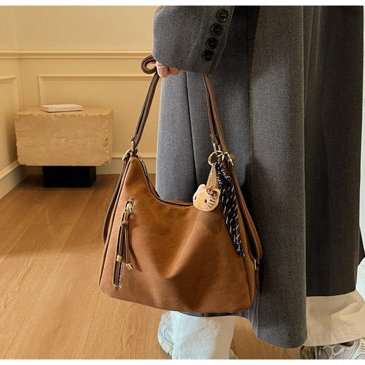 【YW】无忧购休闲复古大容量女式双肩包多用单肩托特包FH0896（截单后3-5天发货) 商品图7