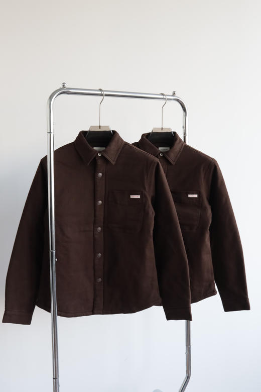 西K 25秋冬新款男士潮流复古美拉德夹棉牛仔衬衫外套 WT940 商品图2