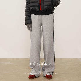 THESOONG|新款女装加绒加厚舒服显瘦侧杠可束脚调节扣校服裤8210