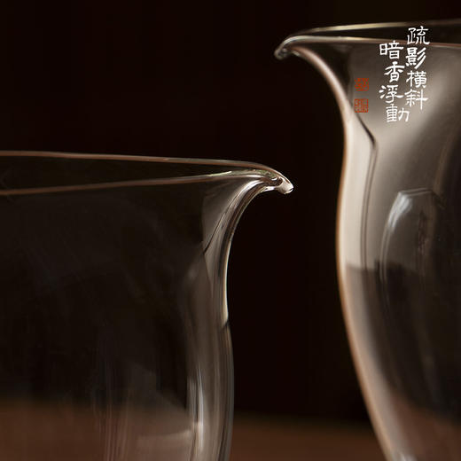 暗香疏影/晶彩郁文匀杯食品级高硼硅玻璃大号茶海功夫茶具配件高档茶杯分茶器 商品图4