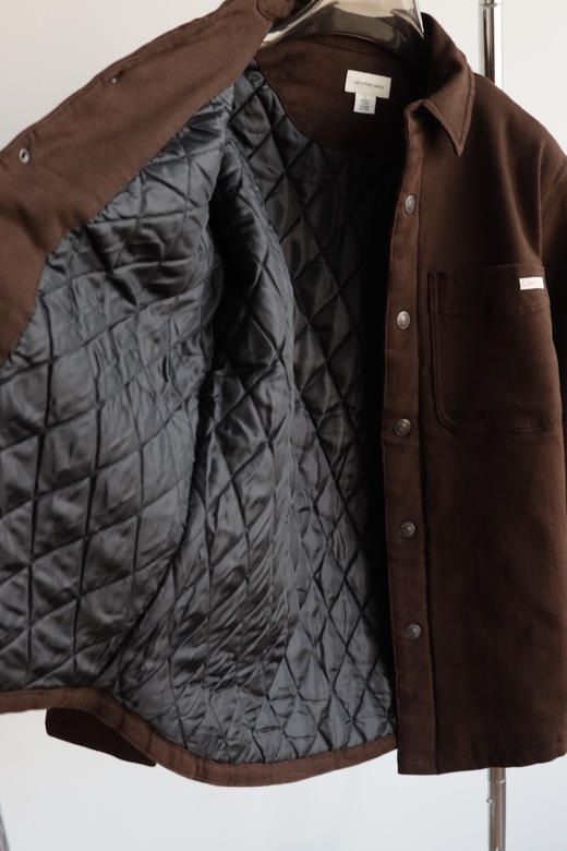 西K 25秋冬新款男士潮流复古美拉德夹棉牛仔衬衫外套 WT940 商品图5