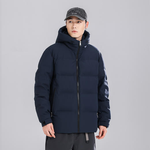 罗蒙冬季男士羽绒服90鸭绒休闲时尚百搭连帽设计面包服保暖羽绒外套 商品图6