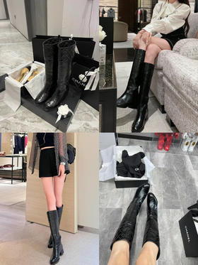 CH-SH 23B 油蜡菱格纹高筒靴