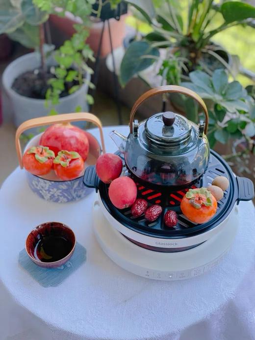 【Glasslock新品围炉煮茶器】比国补再降82！一炉多用=暖茶+温酒+烧烤+取暖+烤火，送原装茶壶+烤网，远红外加热，无明火无排放食品级材质，耐高温微晶面板，三挡温度可调800ml容量，不挑壶具 商品图10
