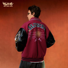 【敦煌联名】BJHG不计后果夹克外套男冬季刺绣印花朋克风棒球服女