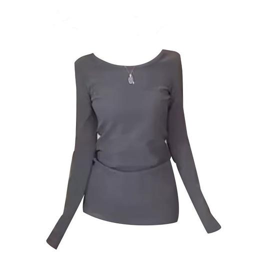 【简约舒适百搭❗️柔软亲肤保暖】纯色中长款长袖t恤女2025新款春秋冬内搭外穿打底衫修身辣妹上衣。jb 商品图3