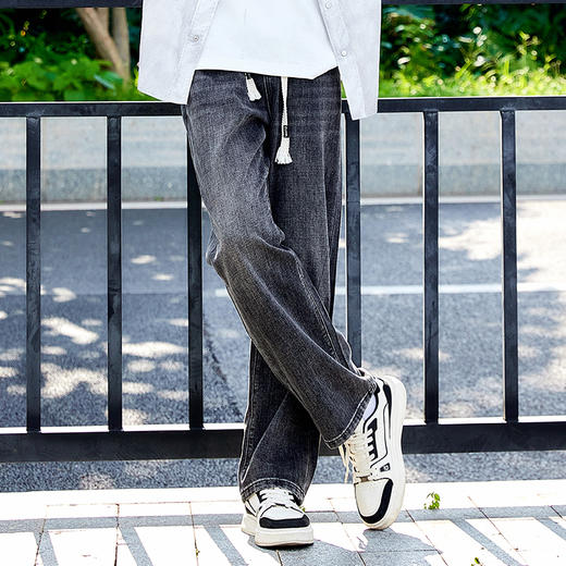 【新品上新】HX 夏季水洗直筒牛仔长裤宽松C201520067101 商品图0