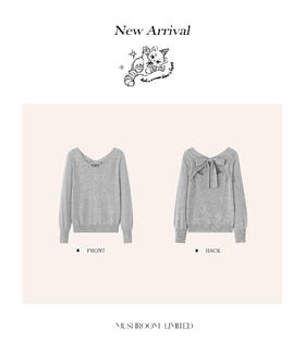 金蘑菇菇 恋爱博物馆 / 中古私服毛衣 后背小心机 约会小毛衣