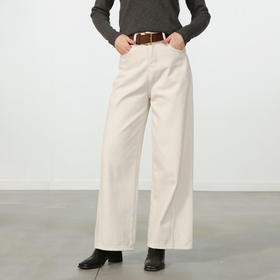 极简复合绒弯刀阔腿裤-纪念日百货门店同款168145959