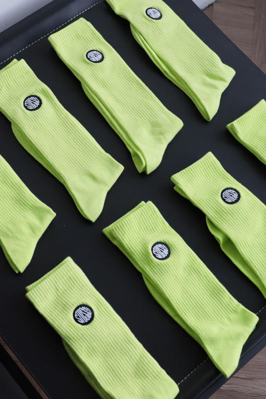 STU 元单 荧光色 棉线长筒堆堆袜 运动袜 41-45 PJ052 商品图1