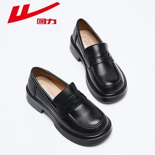 回力乐福鞋女2025秋季新款jk单鞋英伦风玛丽珍公主黑色厚底小皮鞋 商品图1