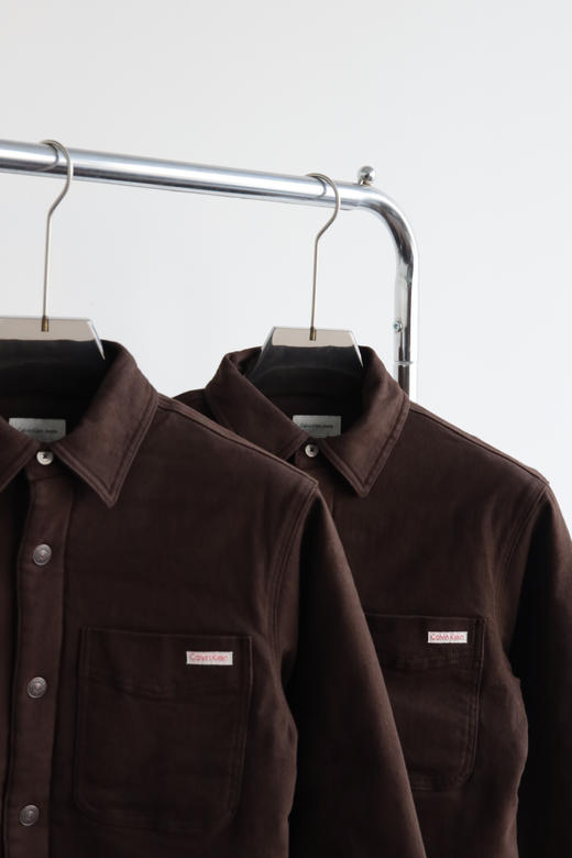 西K 25秋冬新款男士潮流复古美拉德夹棉牛仔衬衫外套 WT940 商品图4