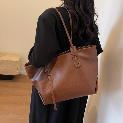 【YW】无忧购高级感复古洋气大容量单肩包时尚托特包ZX7004（截单后3-5天发货) 商品图1